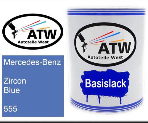 Mercedes-Benz, Zircon Blue, 555: 1L Lackdose, von ATW Autoteile West.